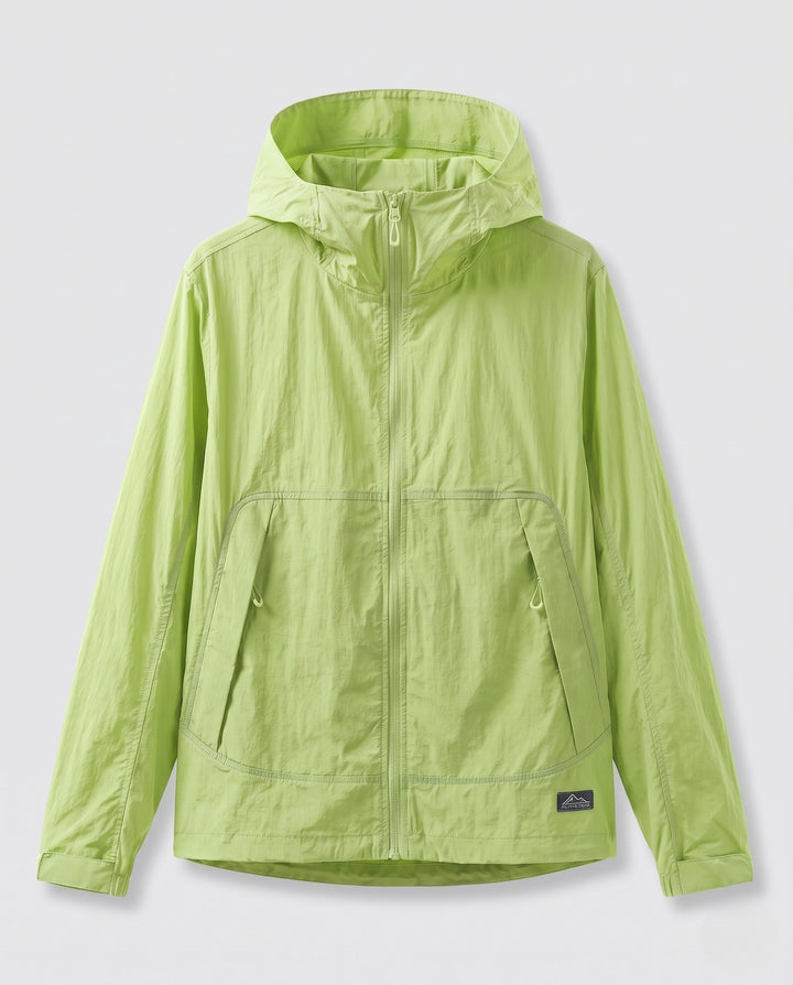 Women's Breathable Functional Jacket with Adjustable Hood and Practical Pocket Layout EB