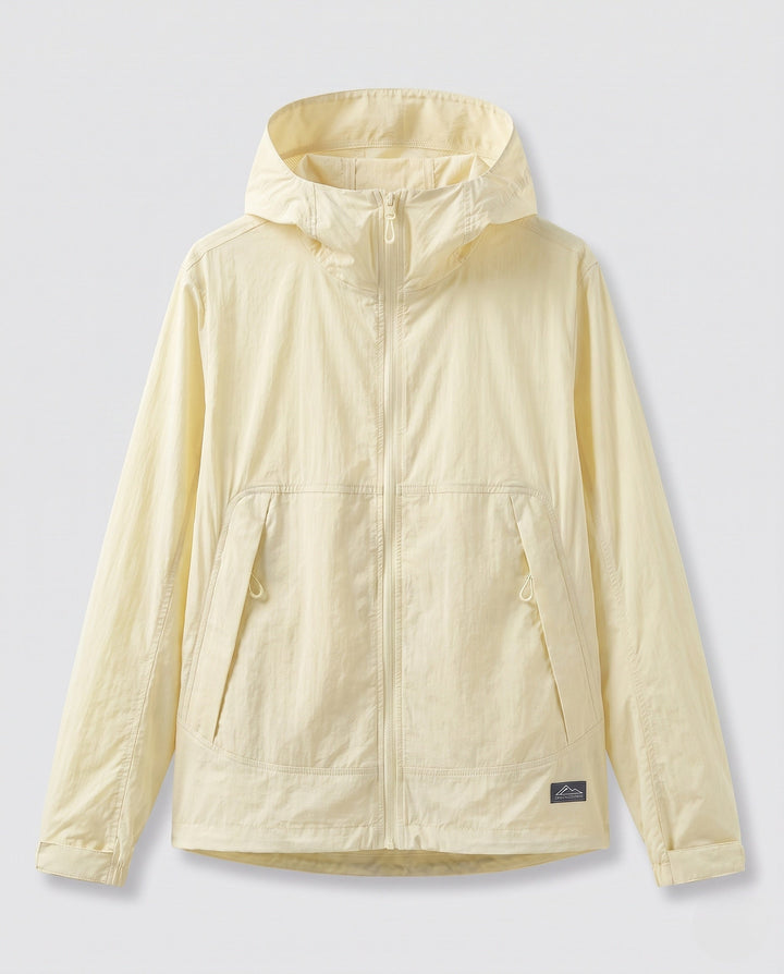 Women's Breathable Functional Jacket with Adjustable Hood and Practical Pocket Layout EB