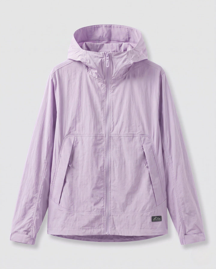 Women's Breathable Functional Jacket with Adjustable Hood and Practical Pocket Layout EB