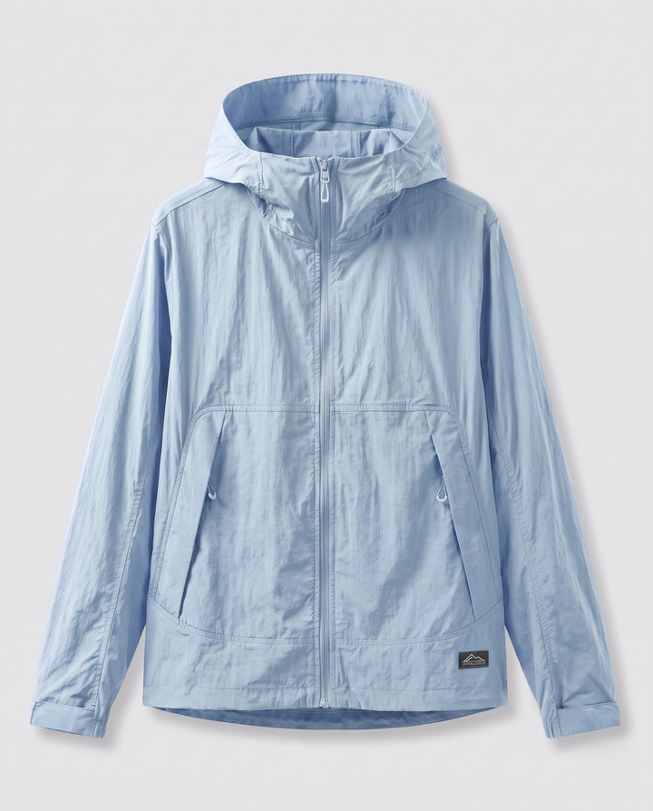 Women's Breathable Functional Jacket with Adjustable Hood and Practical Pocket Layout EB