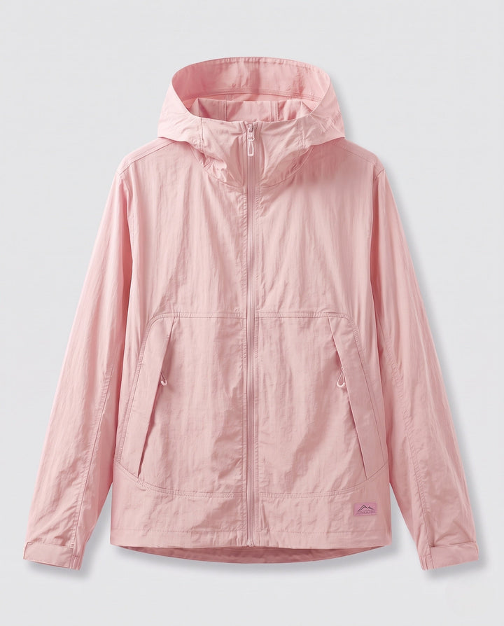 Women's Breathable Functional Jacket with Adjustable Hood and Practical Pocket Layout EB