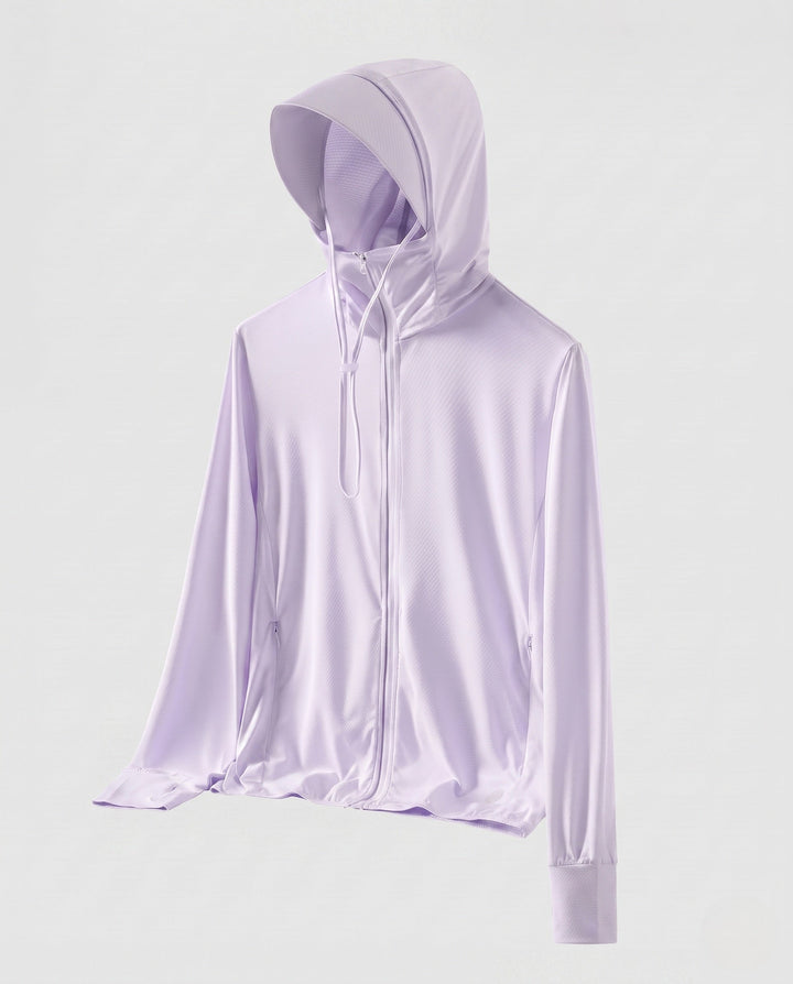 Ladies' Breathable Hooded Jacket with Practical Zipper EB