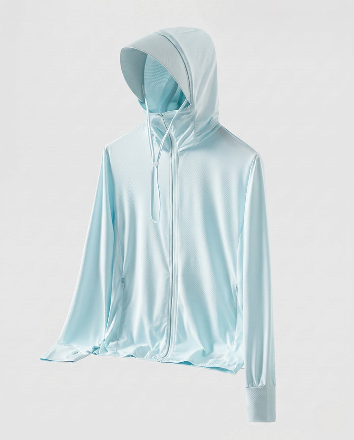 Ladies' Breathable Hooded Jacket with Practical Zipper EB