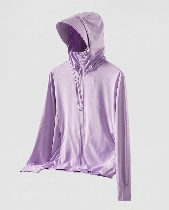 Ladies' Breathable Hooded Jacket with Practical Zipper EB