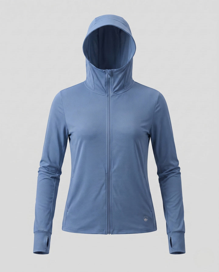 Women's Breathable Hooded Jacket Made from Innovative Material EB
