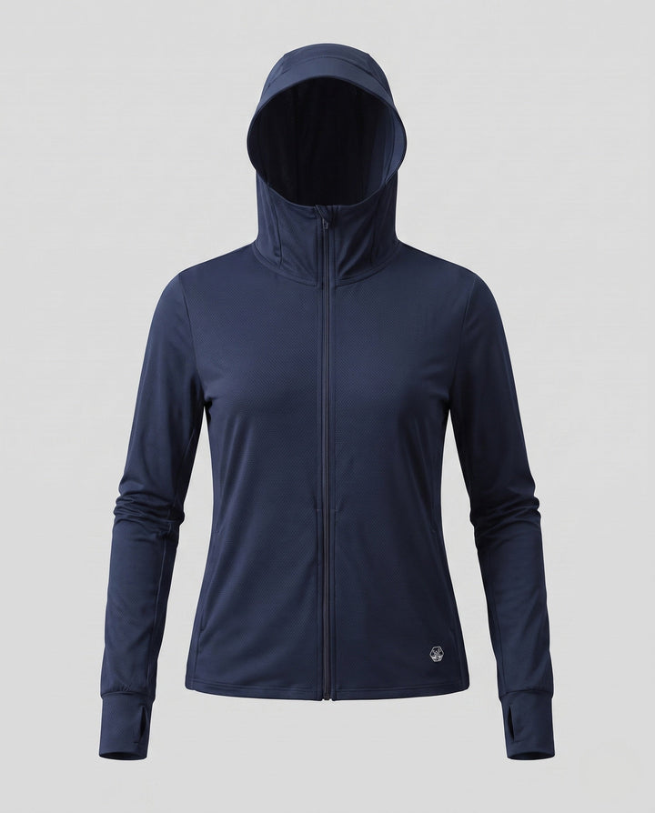Women's Breathable Hooded Jacket Made from Innovative Material EB