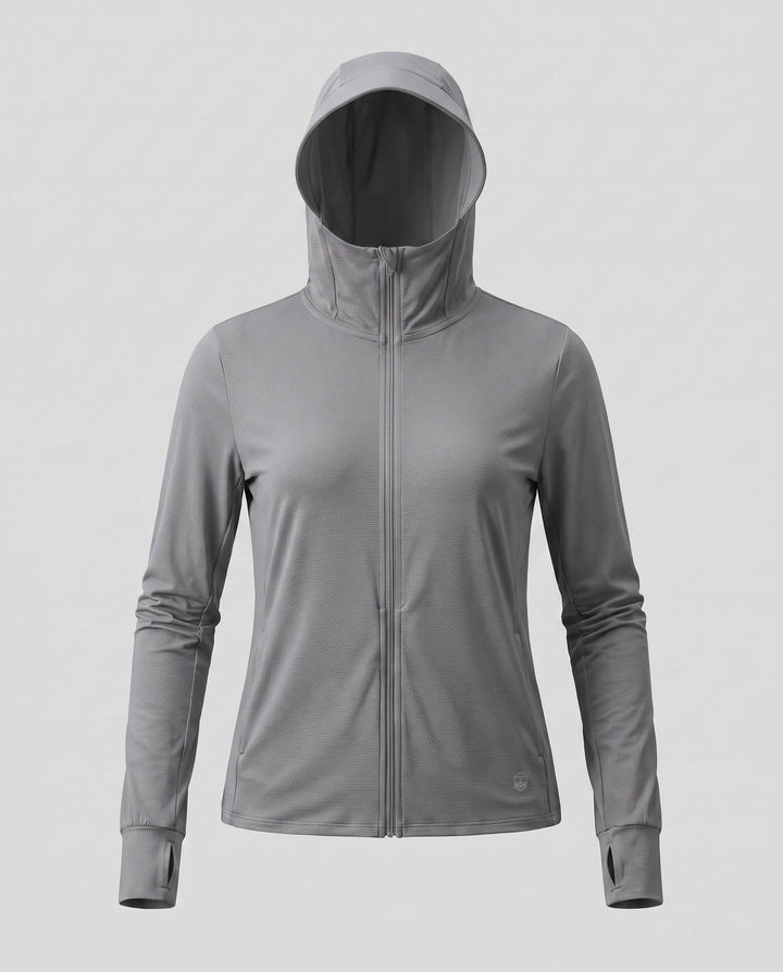 Women's Breathable Hooded Jacket Made from Innovative Material EB