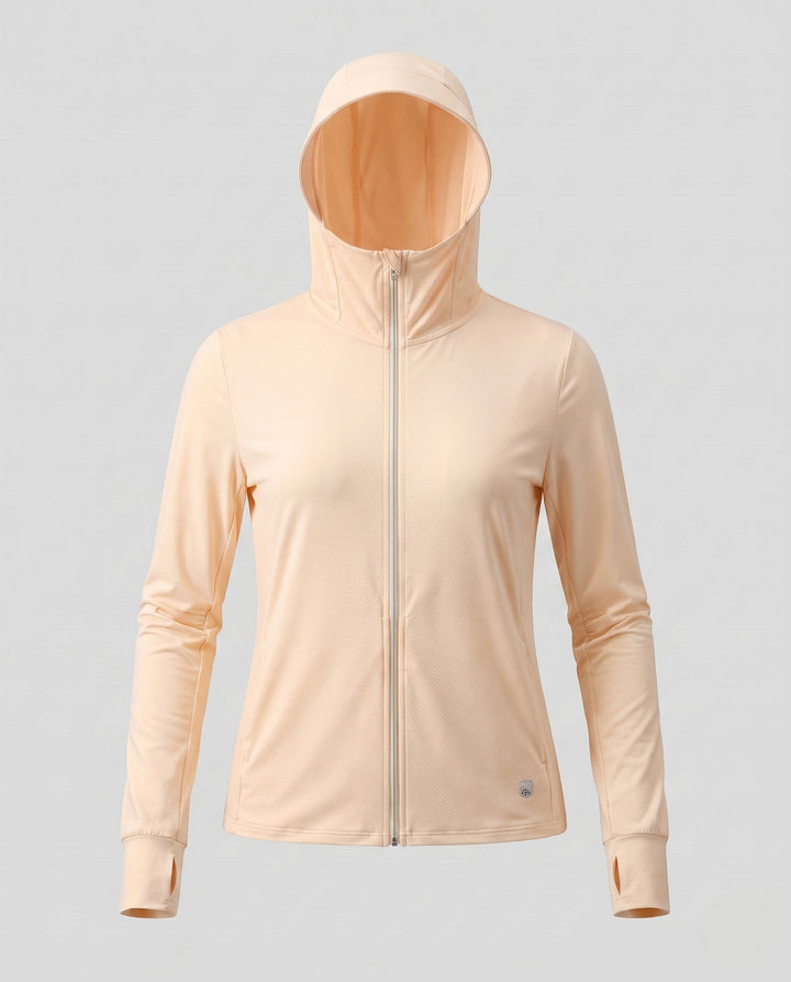 Women's Breathable Hooded Jacket Made from Innovative Material EB