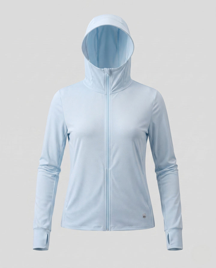Women's Breathable Hooded Jacket Made from Innovative Material EB