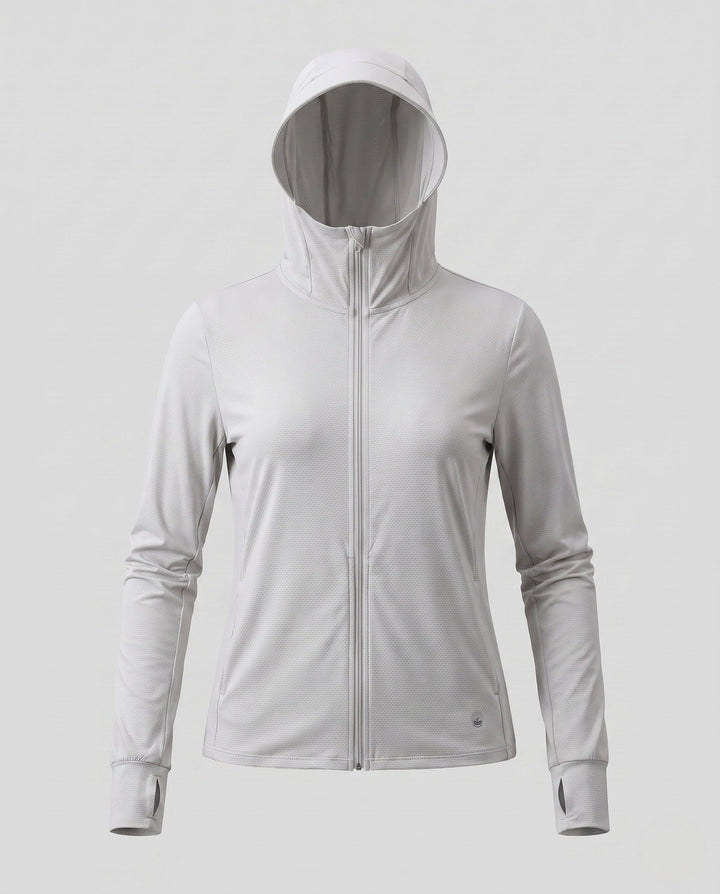 Women's Breathable Hooded Jacket Made from Innovative Material EB
