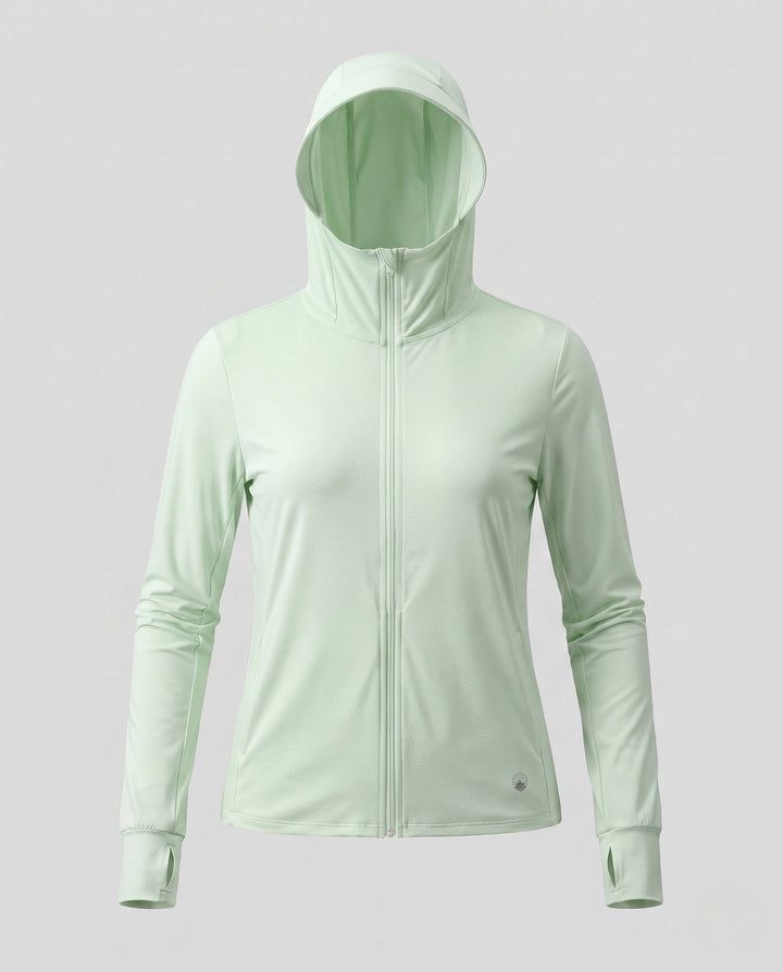 Women's Breathable Hooded Jacket Made from Innovative Material EB