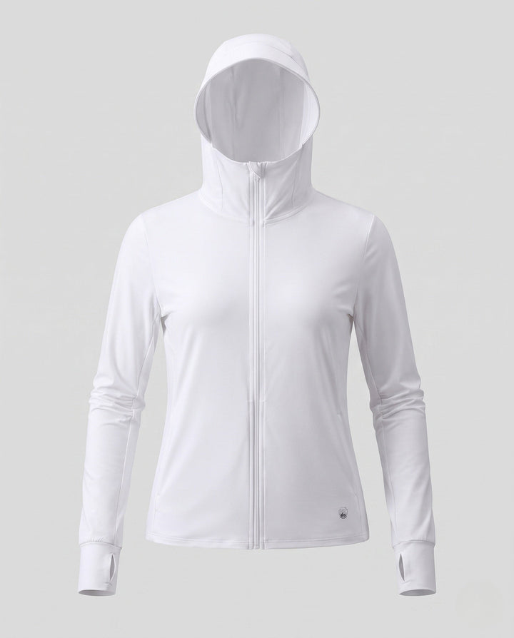 Women's Breathable Hooded Jacket Made from Innovative Material EB