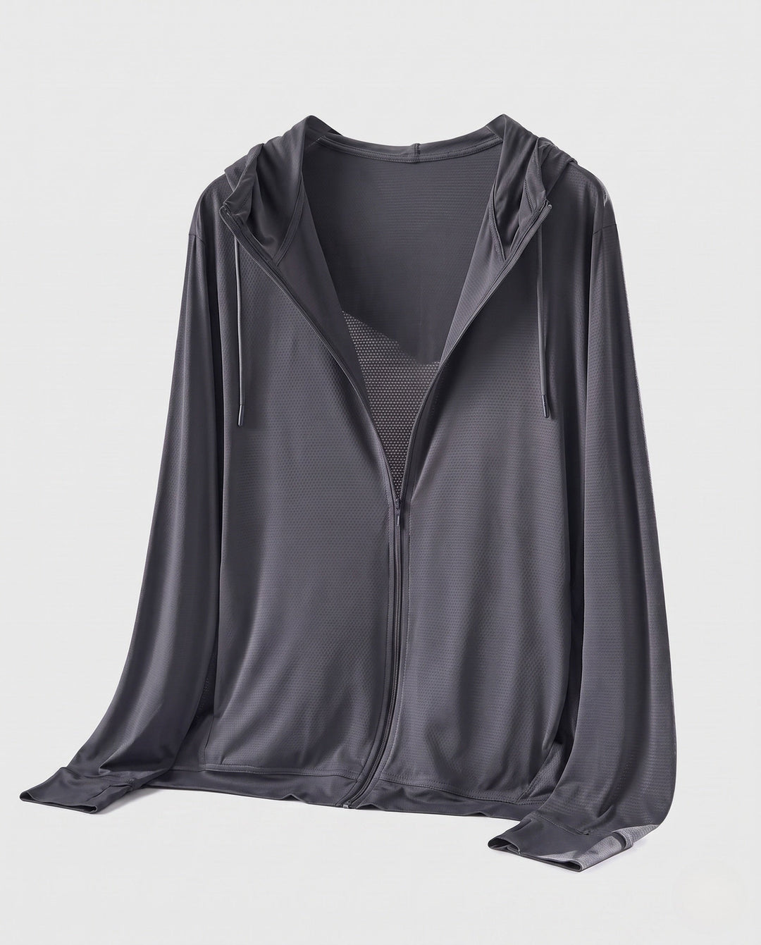 Women's Breathable Fitness Jacket with Hood and Full Zip R&B