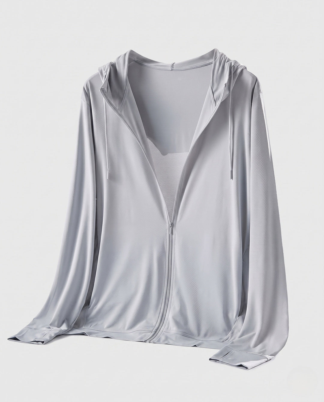 Women's Breathable Fitness Jacket with Hood and Full Zip R&B