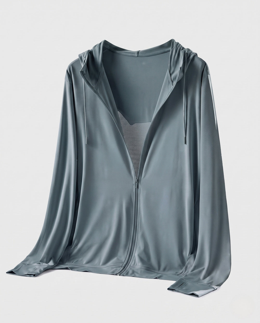 Women's Breathable Fitness Jacket with Hood and Full Zip R&B