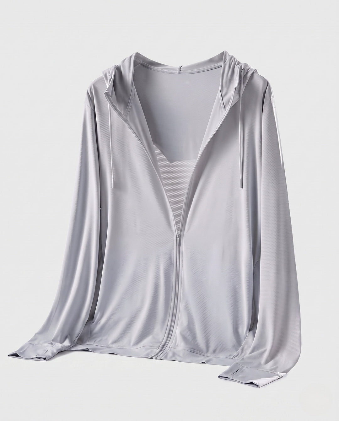 Women's Breathable Fitness Jacket with Hood and Full Zip R&B