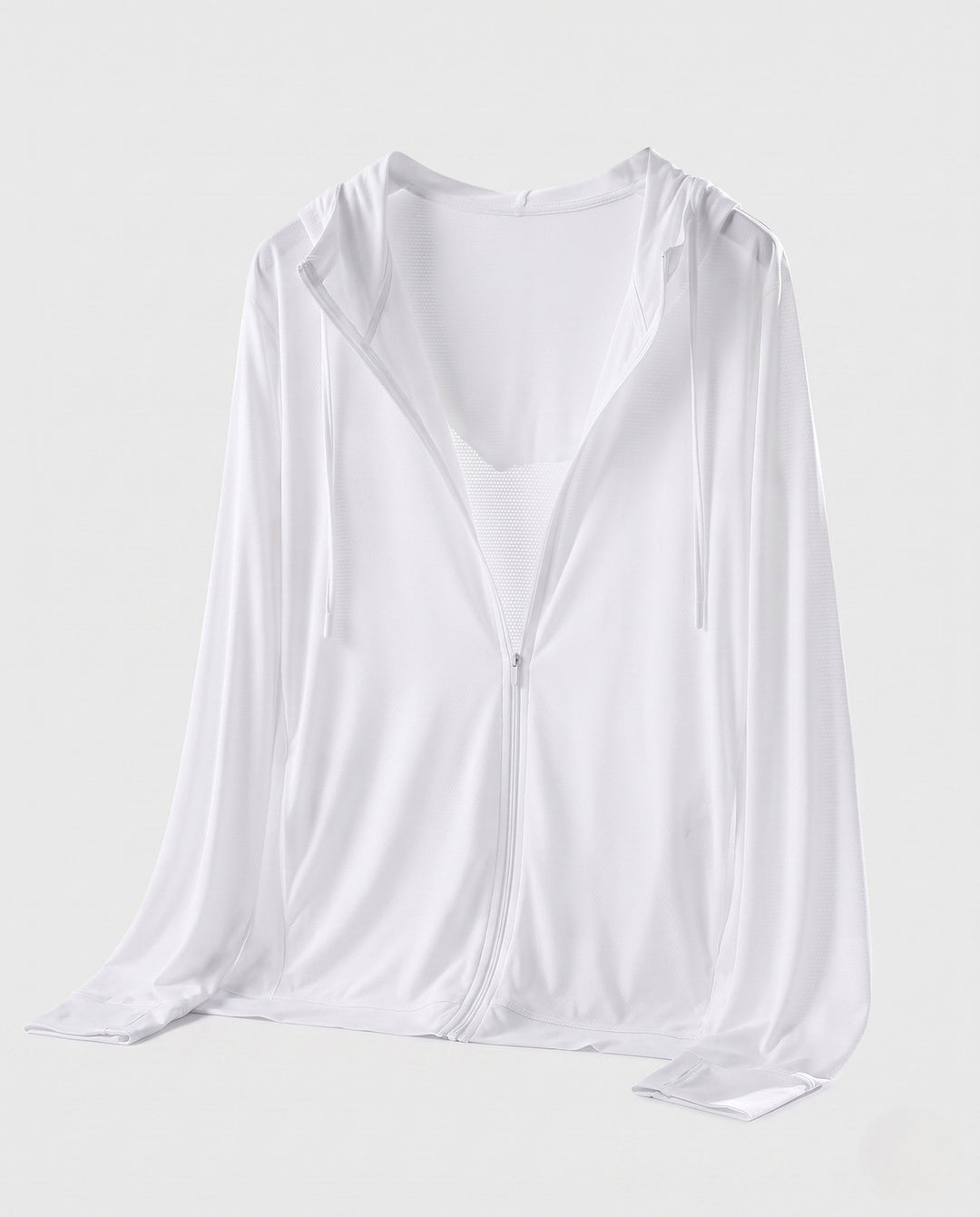 Women's Breathable Fitness Jacket with Hood and Full Zip R&B