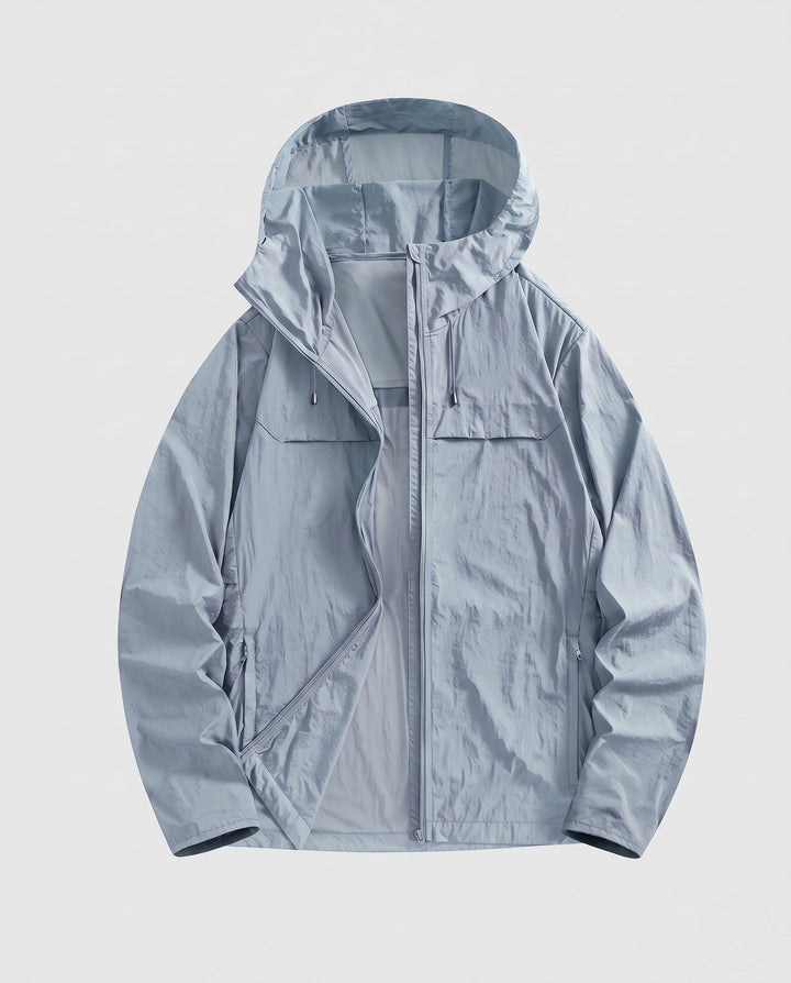 Ladies' Breathable UV Protection Jacket with Adjustable Hood R&B, view 6 - Elena Harper