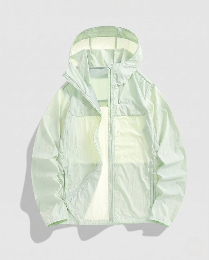 Ladies' Breathable UV Protection Jacket with Adjustable Hood R&B, view 7 - Elena Harper
