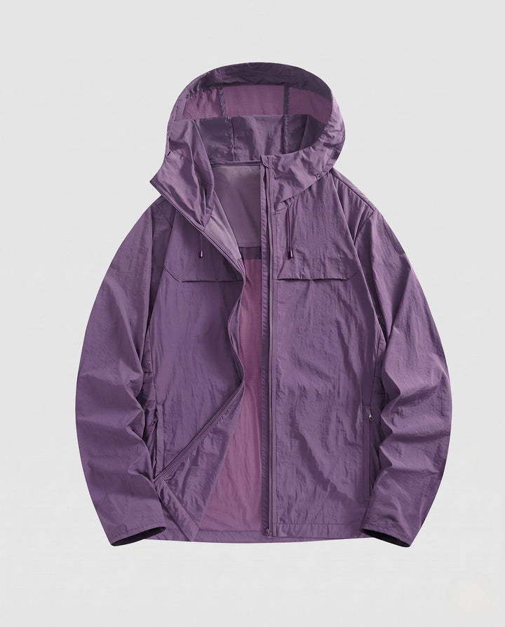 Ladies' Breathable UV Protection Jacket with Adjustable Hood R&B, view 5 - Elena Harper