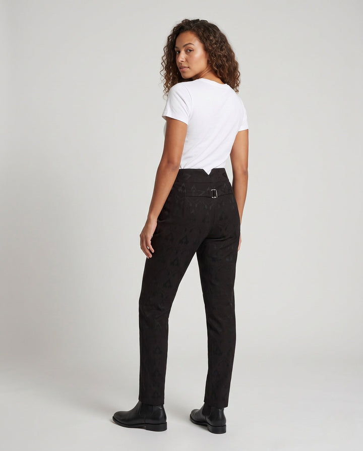 Ladies' Elegant Trousers with Fashionable Buttons Echo Archive, view 4 - Elena Harper