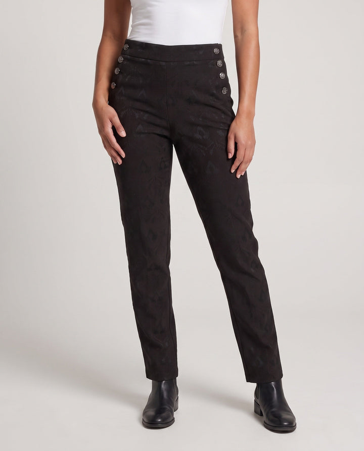 Ladies' Elegant Trousers with Fashionable Buttons Echo Archive, view 2 - Elena Harper
