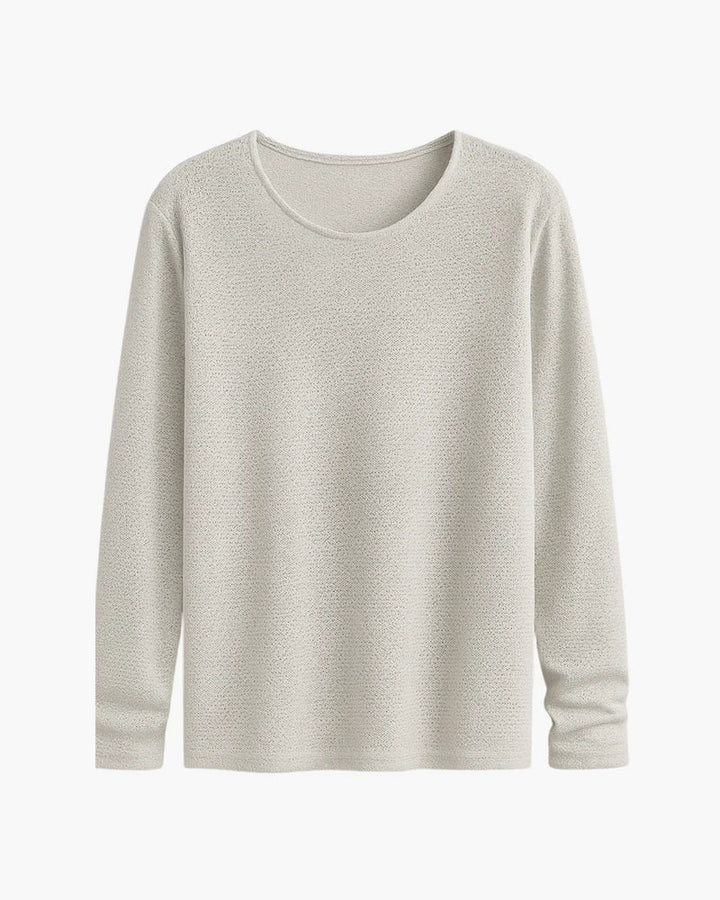 Beltran Elegant Long Sleeve Knit Shirt - Elena Harper