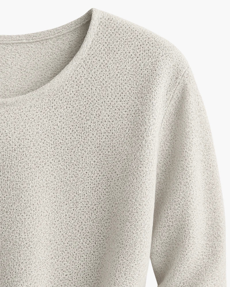Beltran Elegant Long Sleeve Knit Shirt, view 6 - Elena Harper