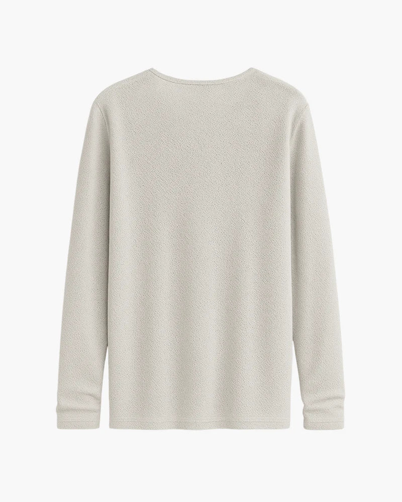 Beltran Elegant Long Sleeve Knit Shirt, view 5 - Elena Harper