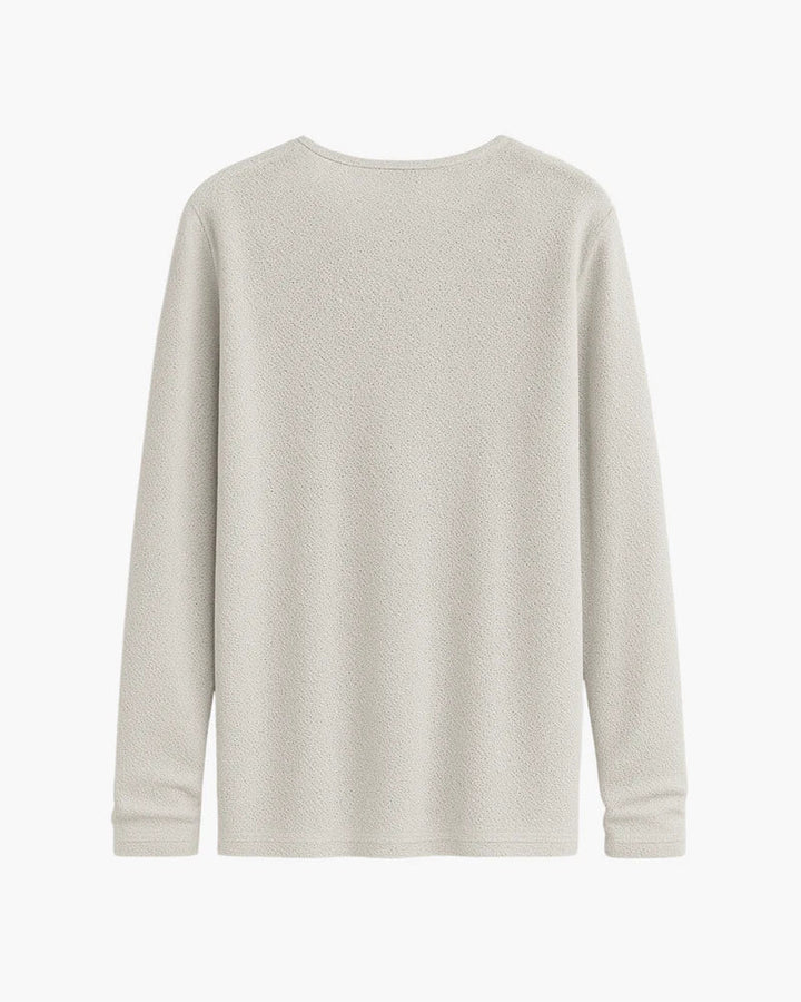 Beltran Elegant Long Sleeve Knit Shirt, view 5 - Elena Harper