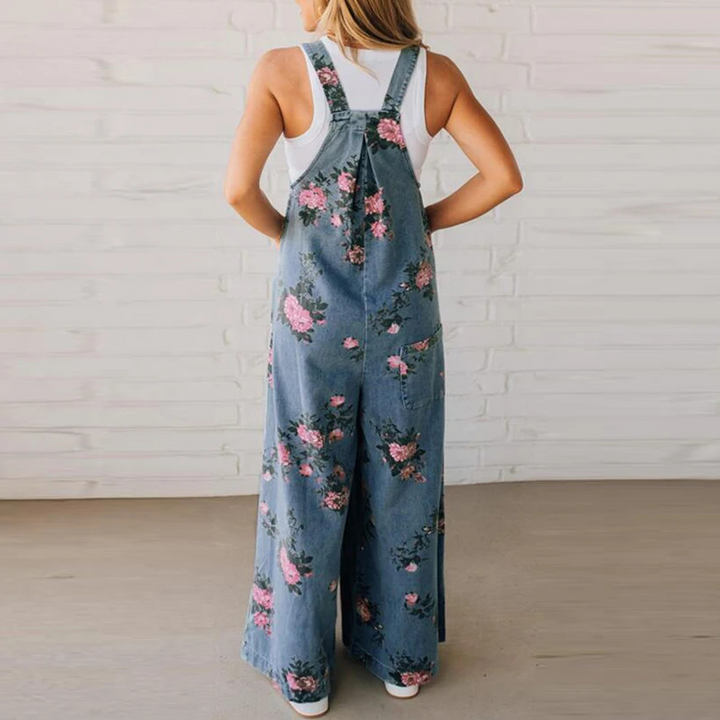 Elisabetta Relaxed Cotton Jumpsuit, view 5 - Elena Harper