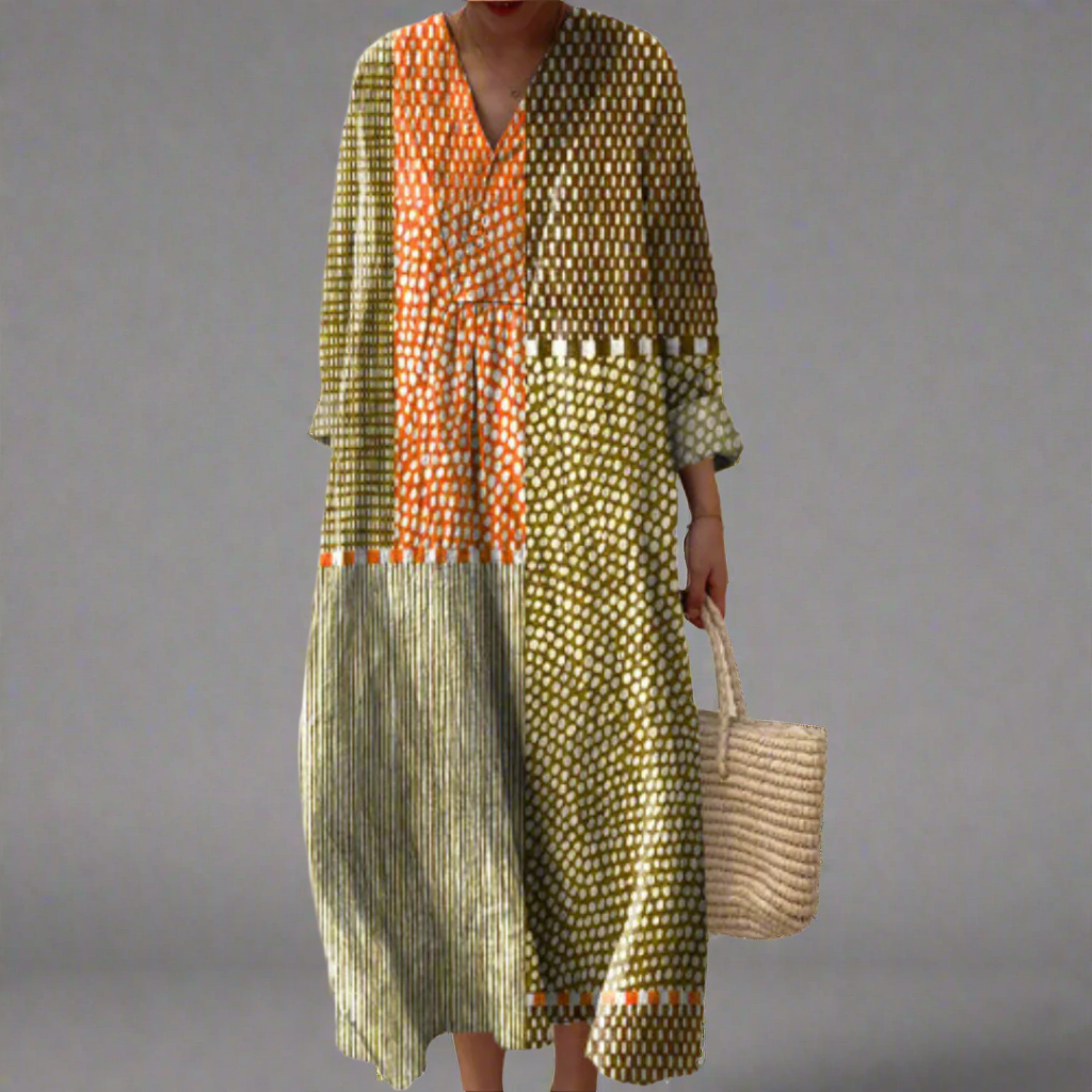 Nora Patched Poetry Maxi Dress - Elena Harper