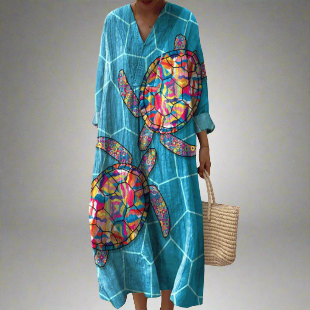 Kathrin Elegant Geometric Dress - Elena Harper