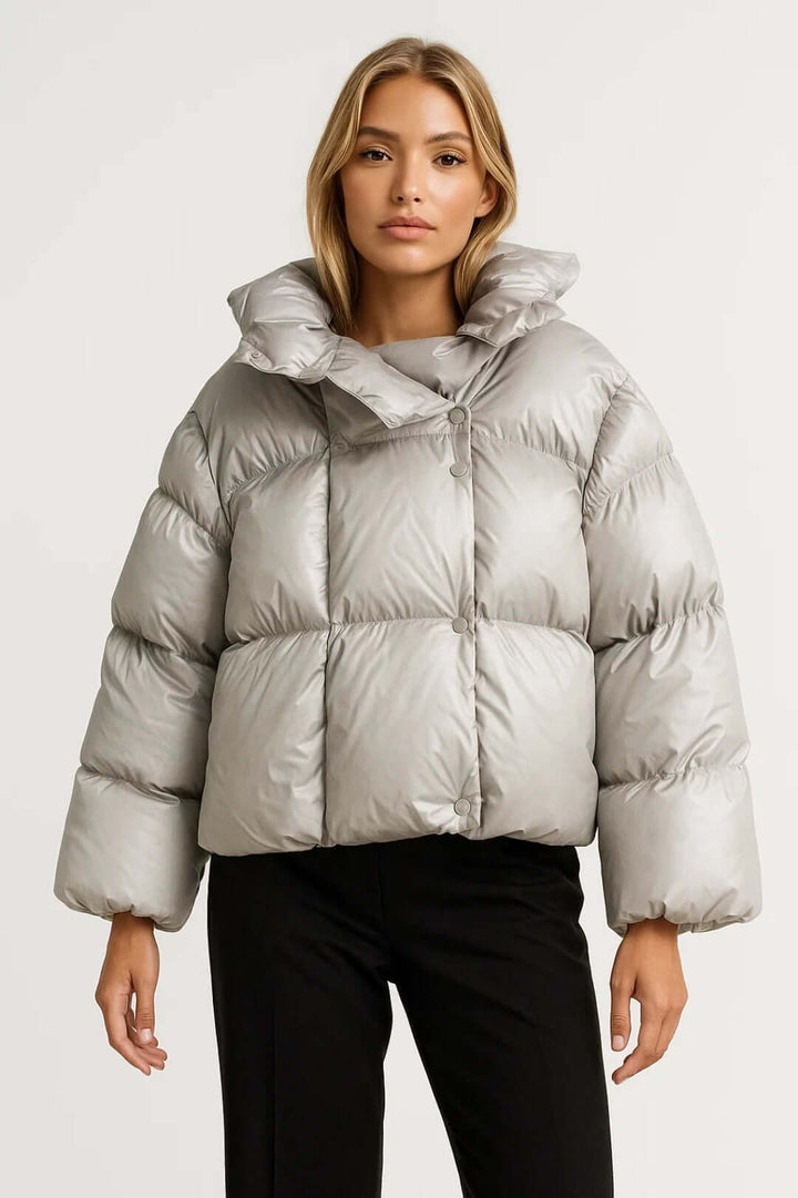 Women's Voluminous Puffer Jacket - Warm & Modern Winter Style