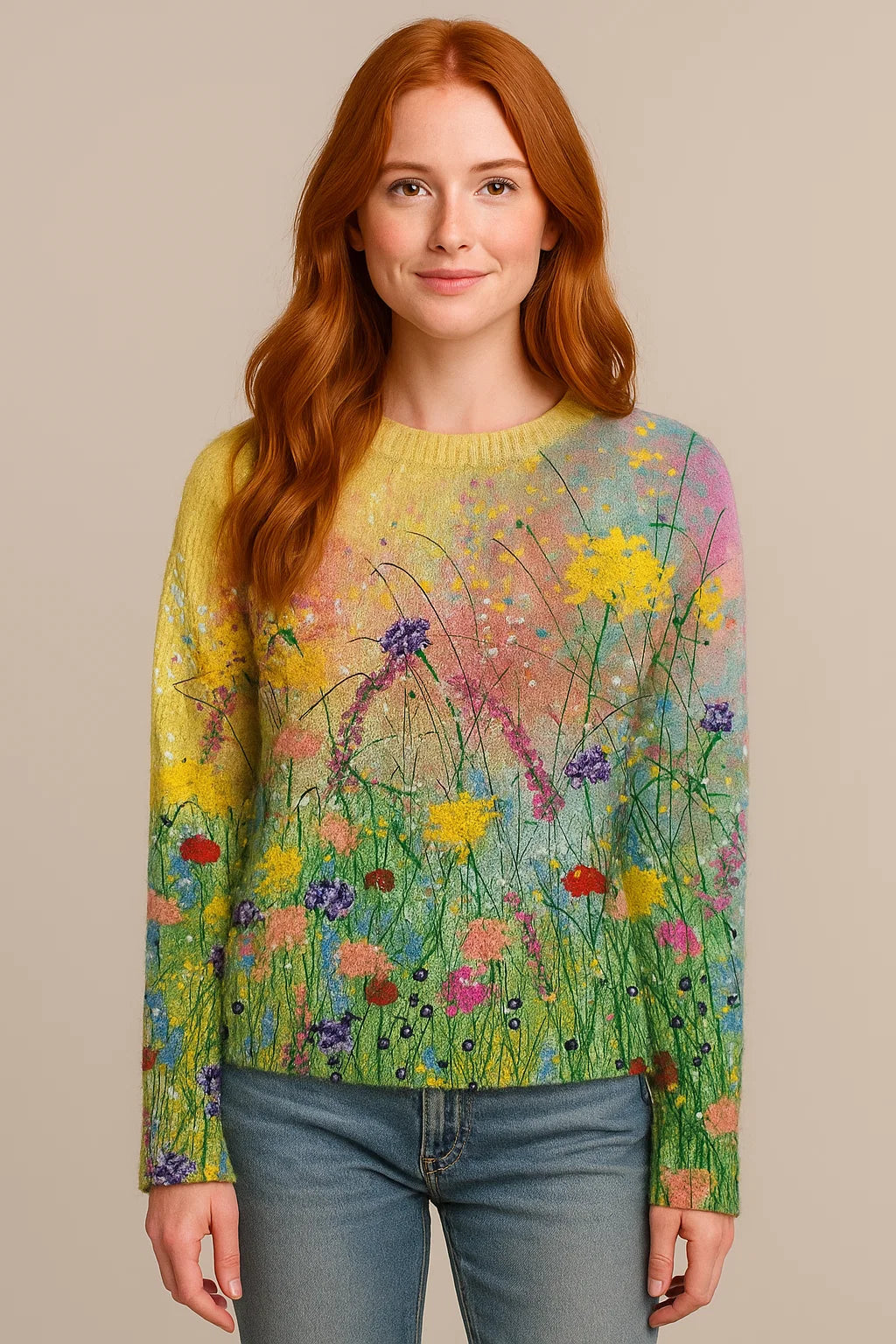 Women's Pullover | Artistic Floral Print