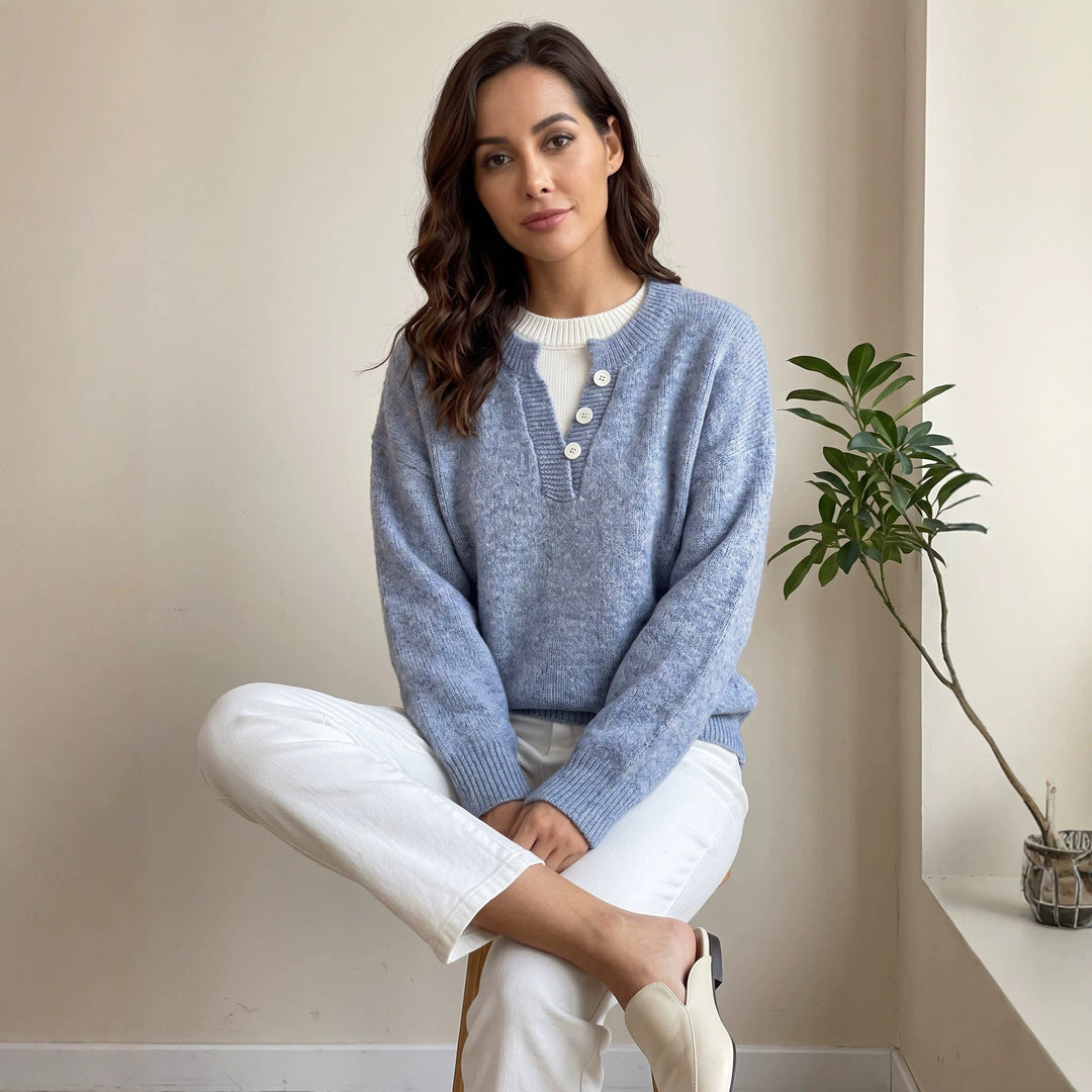 Women's Pullover | Two-Piece Look & Half Zip