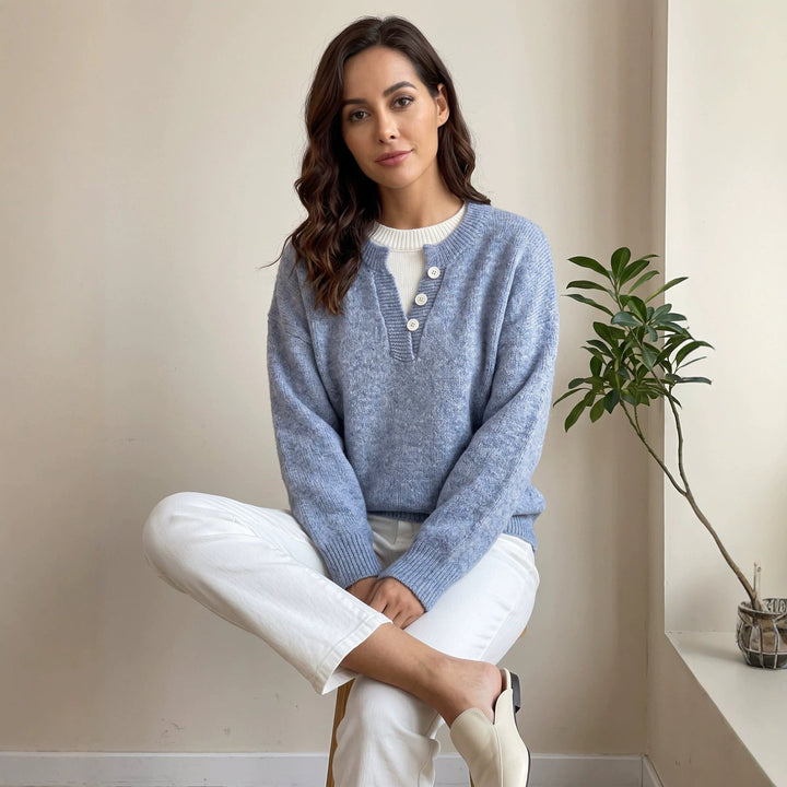 Women's Pullover | Two-Piece Look & Half Zip