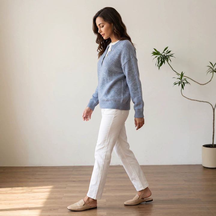 Women's Pullover | Two-Piece Look & Half Zip