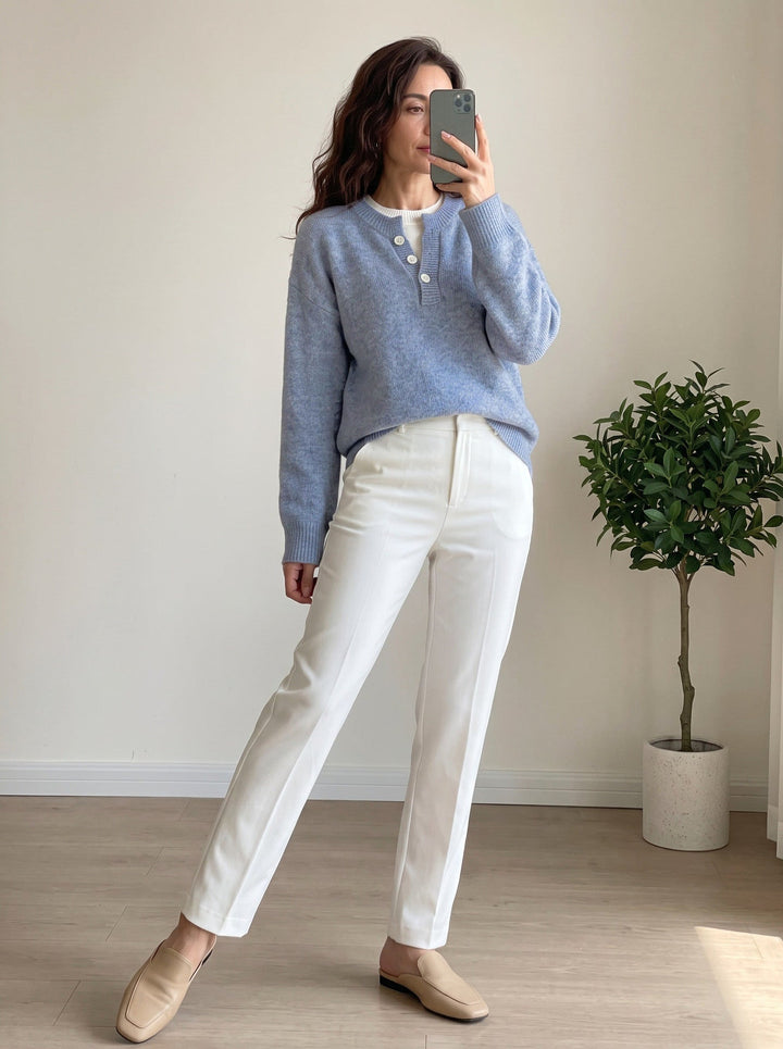 Women's Pullover | Two-Piece Look & Half Zip