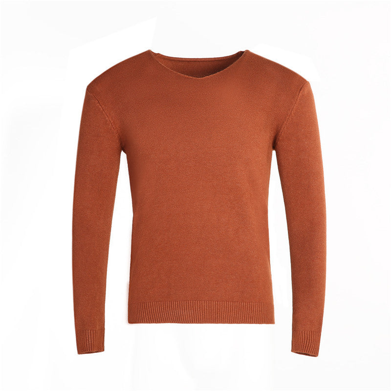 Men's Pullover | V-Neck & Ribbed Cuffs