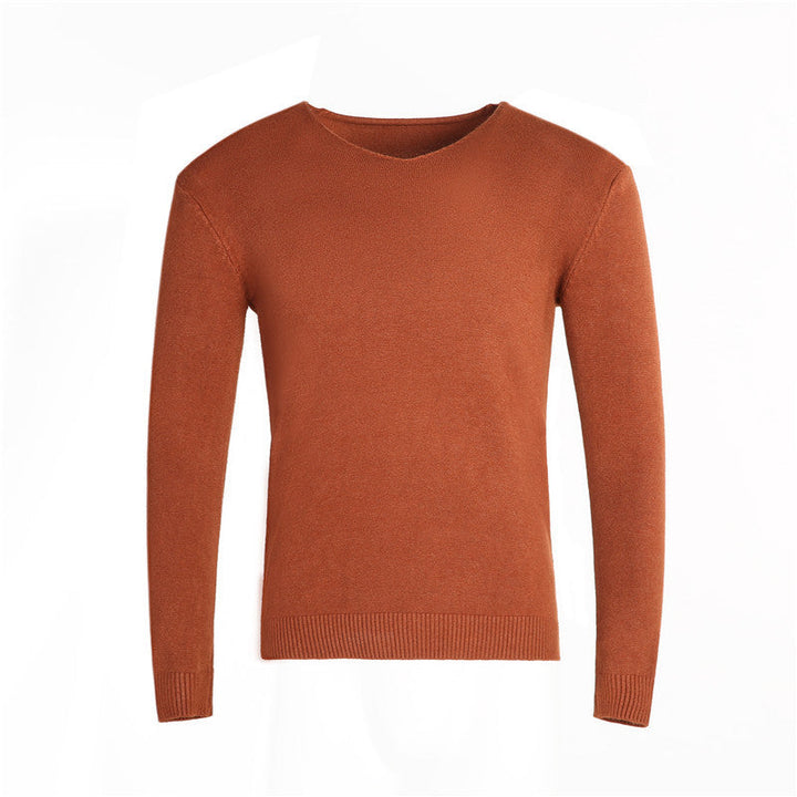 Men's Pullover | V-Neck & Ribbed Cuffs