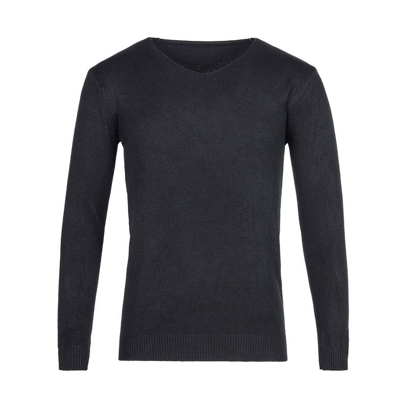 Men's Pullover | V-Neck & Ribbed Cuffs