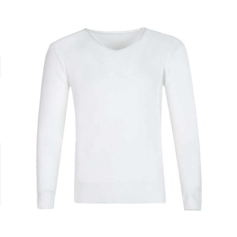 Men's Pullover | V-Neck & Ribbed Cuffs