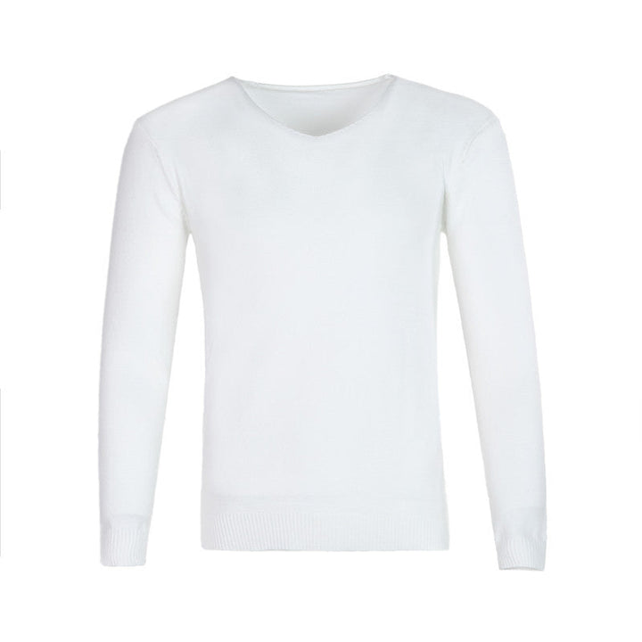 Men's Pullover | V-Neck & Ribbed Cuffs