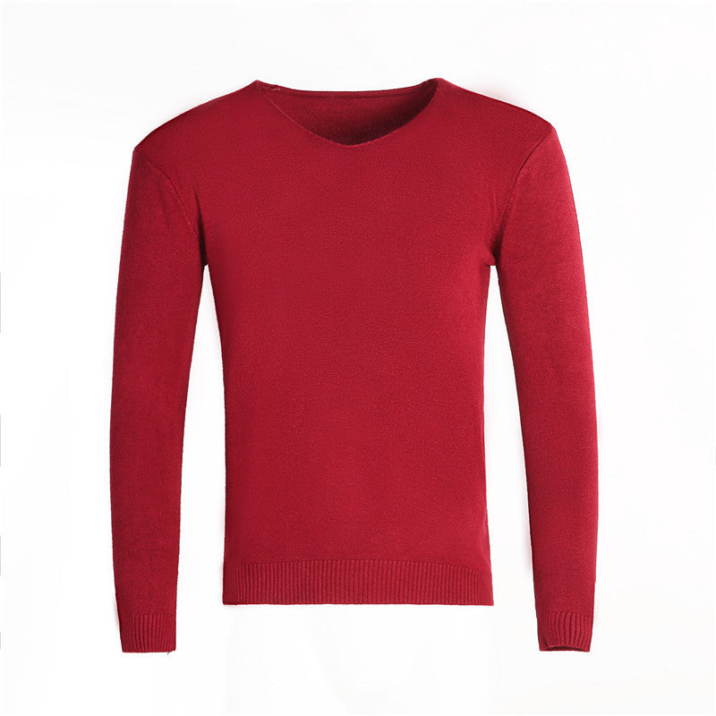 Men's Pullover | V-Neck & Ribbed Cuffs