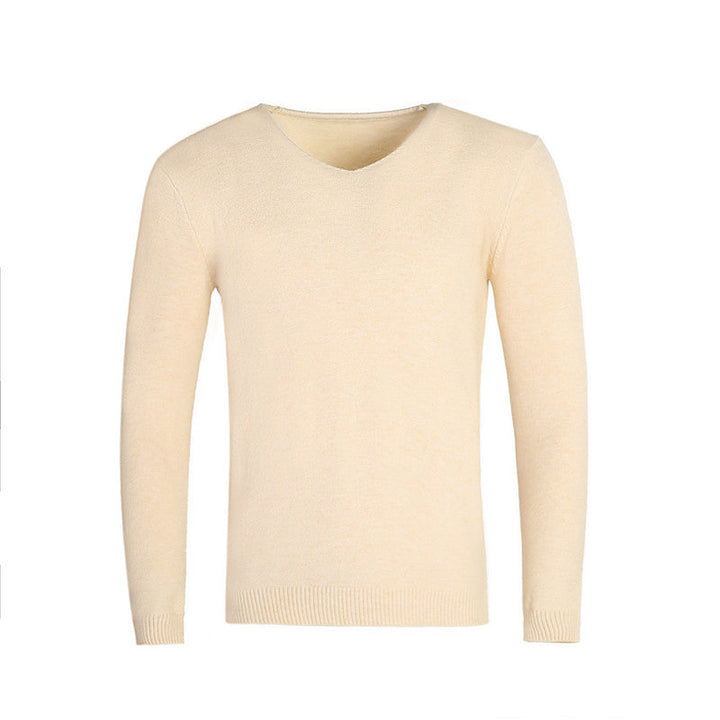 Men's Pullover | V-Neck & Ribbed Cuffs