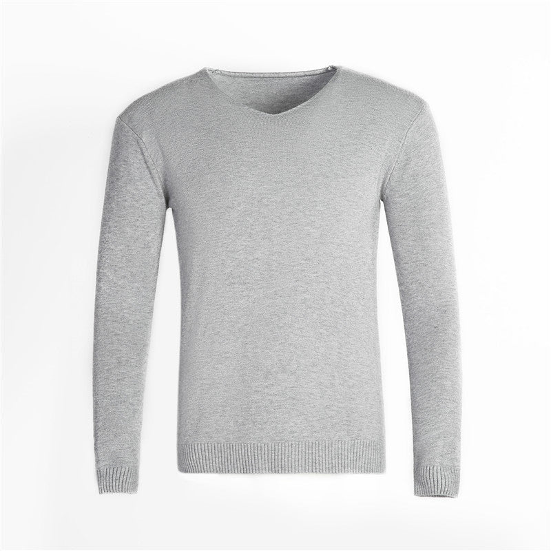 Men's Pullover | V-Neck & Ribbed Cuffs