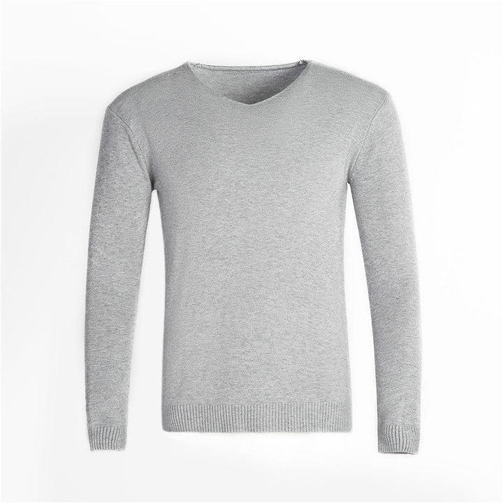 Men's Pullover | V-Neck & Ribbed Cuffs