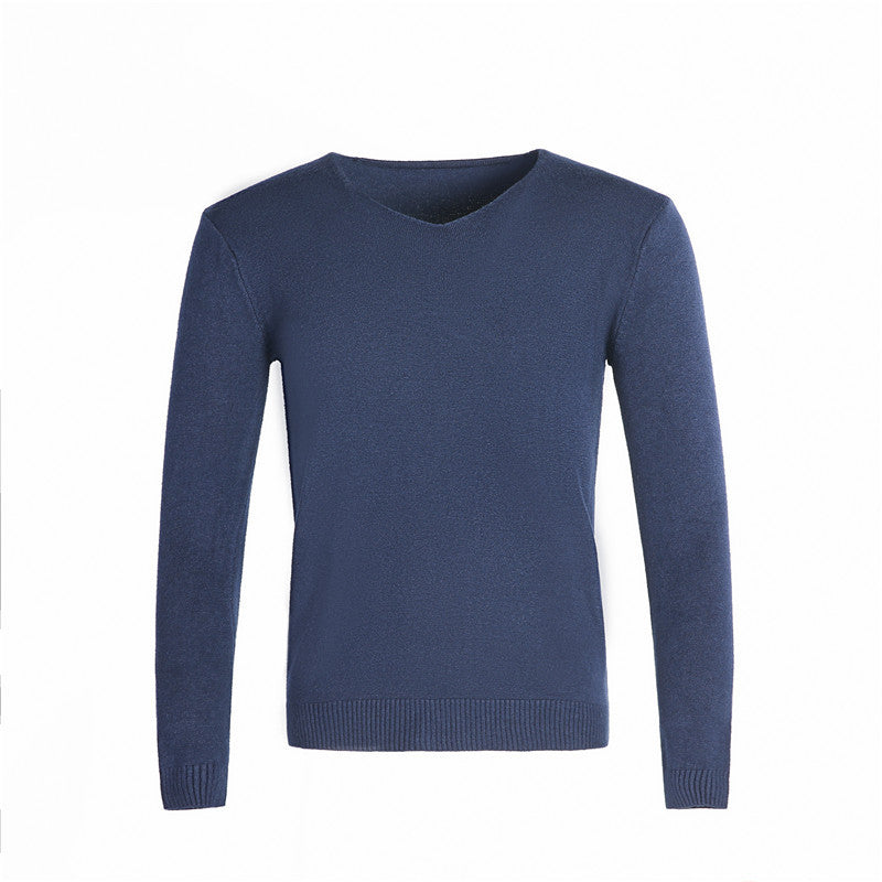 Men's Pullover | V-Neck & Ribbed Cuffs