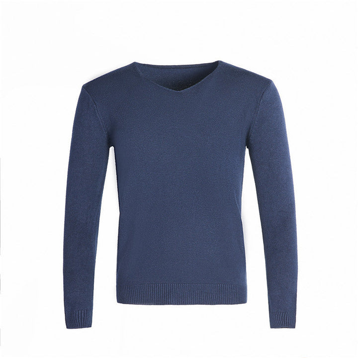 Men's Pullover | V-Neck & Ribbed Cuffs